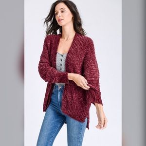 Jessica wine cardigan